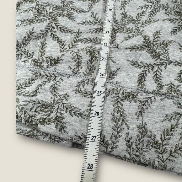 L.L.Bean Womens L Tunic Pullover Cowl Neck Green Pine Print - Picture 4 of 5